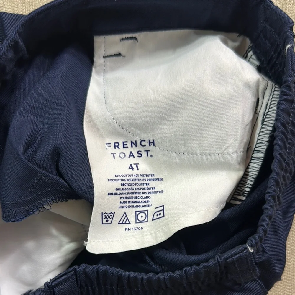 French Toast Blue Pull On Uniform Shorts Size 4T